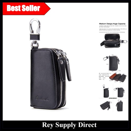 Elegant leather double - leather, zipper