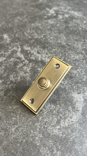 Antique brass door bell - antique, push