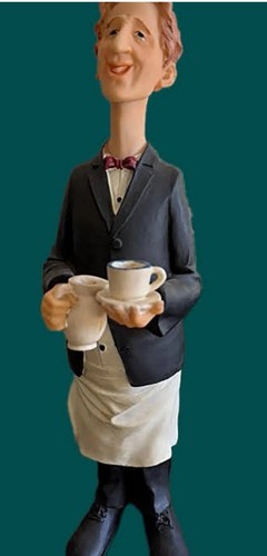 Comical waiter figure - comical,
