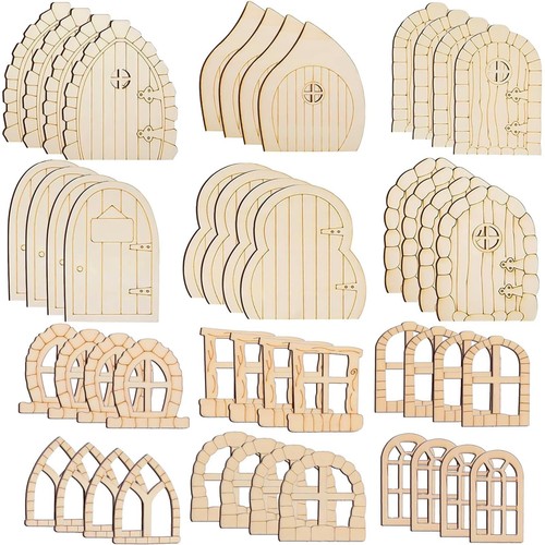 48pcs fairy doors unpainted - 48pcs,