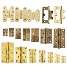 Brass Butt Hinge 25mm - 150mm WITH SCREWS Internal Door Hinges For Cupboard