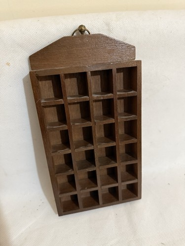 Thimble display case wooden - thimble,
