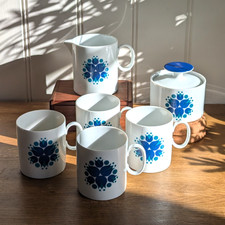 Vintage 1970s Thomas Germany 'Pinwheel' Coffee Set - 6pcs - Hertha Bengtson