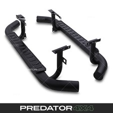 HEAVY DUTY SIDE STEP FOR LAND ROVER DEFENDER 90 PAIR OEM FIT BLACK FOOT STEPS