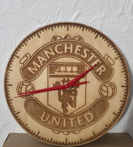 Manchester united clock laser - clock,