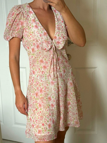 Zara light pink - floral, mini