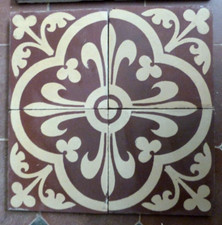 4 Antique Tiles 6x6 Victorian