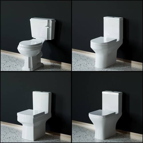 Bathroom close coupled - coupled, toilet