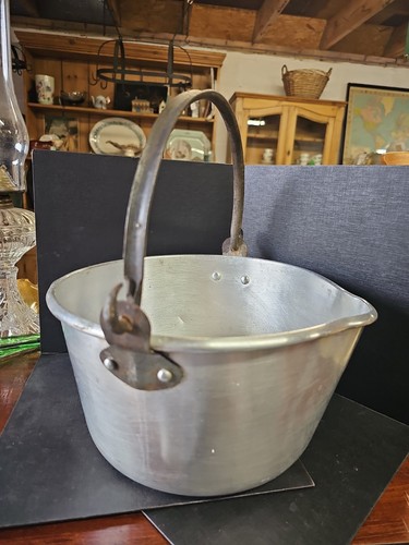 Vintage aluminium jam pan - vintage,