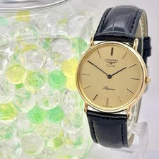 Longines Princess Gold Dial Men's Watch Stainless Steel Case Battery Belt