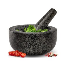 Pestle and Mortar Set – Premium Solid Natural Stone, Essential for Kitchen