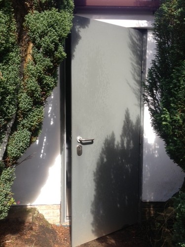 Steel security galvanised - galvanised, door