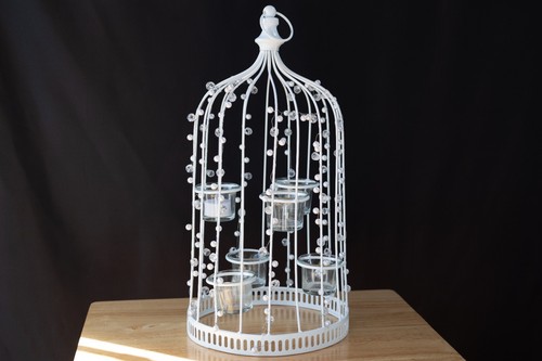 Pretty birdcage candle - candle, holder