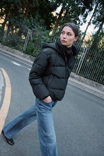 ZARA  PUFFA JACKET WITH HOOD