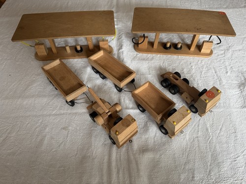Vintage wooden toy lot - wooden,