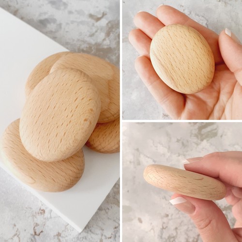 Small wooden pebbles - small,