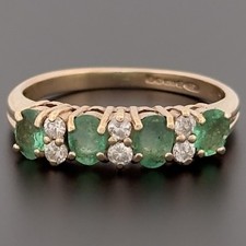 9ct Yellow Gold Emerald &