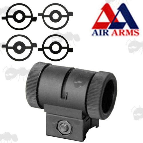 Air arms front - front, sight