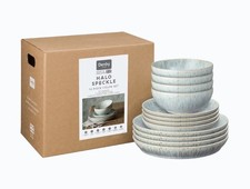Denby Halo Speckle Coupe 12 Piece Dinner Set - First Quality, Unopened Unused