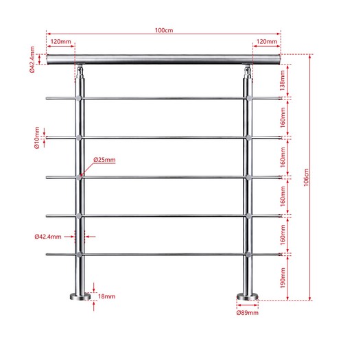 Stainless steel handrails