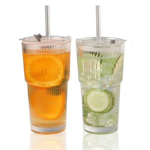 Pack 600ml stripe glass - 600ml,