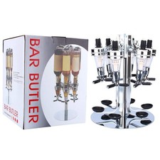  Bottle Stand Drinks Optics Dispenser Spirits Wine Steel Bar Butler