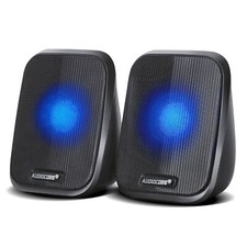 USB PC Speakers Computer Laptop AUX 2.0 Stereo LED 6W High Quality Clear Sound