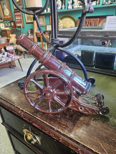 Vintage cast iron cannon - vintage,