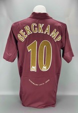 Genuine DENNIS BERGKAMP MATCH WORN SHIRT 2005-06 Arsenal Last Season at Highbury