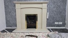 Marble Fireplace with Coal