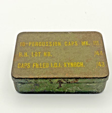 WWII British Army Home Guard SOE Percussion Caps Mk.III Tin - Empty 1943 1944