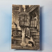 Dartmouth Devon Postcard C1925 Real Photo St Saviours Church Pulpit