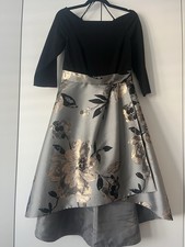 Ladies Women’s Stunning Silver Gold Coast Off Shoulder Dress From Coast Size 12