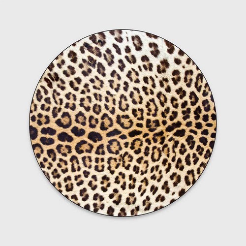 Round leopard print - round,