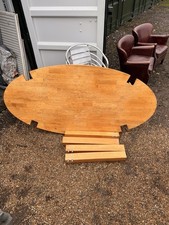 Dining Table Oval Solid Wood