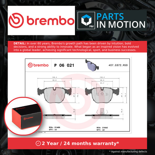 Brake pads set front p06021 - front,