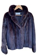 Real mink fur jacket. Luxurious glossy dark brown colour. Very good condition.