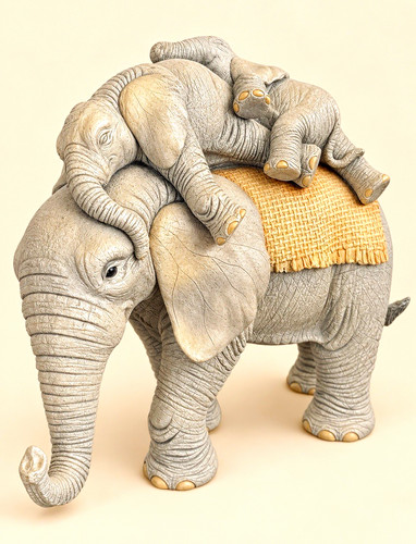 Tuskers resin elephant - resin,