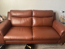 SCS Brown Italian Sofa 2/3