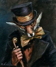 Mick Cawston 'The Prowler' humorous Fox fine art print