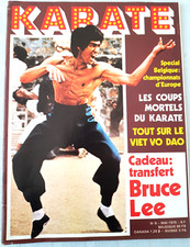 BRUCE LEE KARATE MAGAZINE N°9 WITH TRANSFER BRUCE LEE MAY 1975
