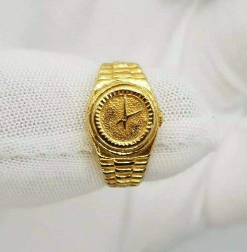 Men women 24k gold ring - 9.7g,