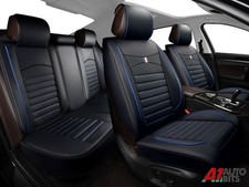Blue Car Seat Covers Pu