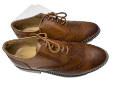 Mens Shoes Leather Brogues Scottish Kilt shoes Brown size EU 43