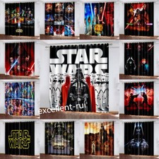 Star Wars Ready Made Pair Thick Thermal Blackout Curtains Ring Top Eyelet Gifts