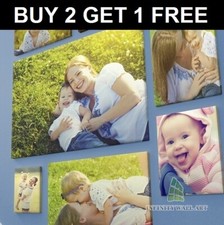 Personalised Photo on Canvas Art Print Framed A0 A1 A2 A3 A4 A5 Ready to Hang-✔️