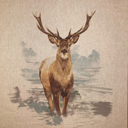 Cushion panels majestic stag - -,