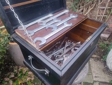 Vintage Wooden Tool Box +