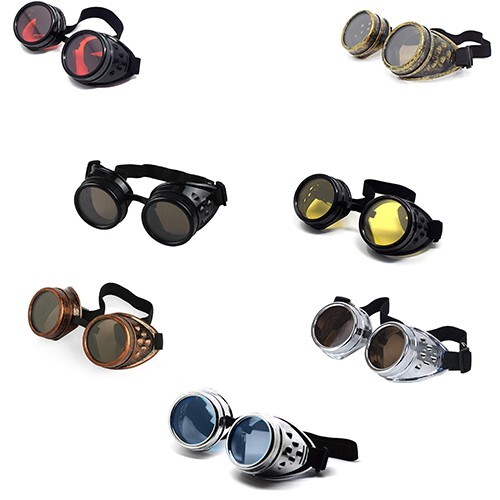 Steampunk goggles silver with - steampunk,