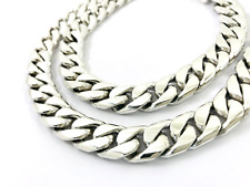 Heavy Taxco Mexican 925 Sterling Silver Curb Chain Necklace. 24" 61cm, 209 grams